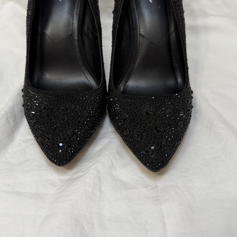 Women’s Charles By Charles David Black Rhinestone Stiletto High Heels. Size 8 - Picture 15 of 15